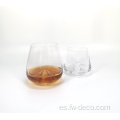 gafas de whisky de vidrio de cristal poligonal al por mayor